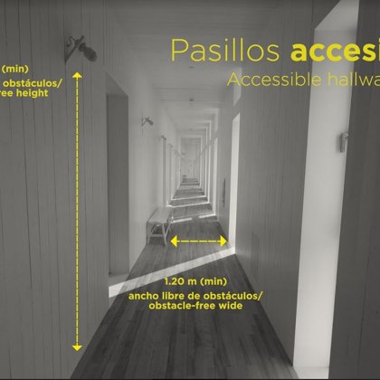 Pasillos accesibles dimensiones