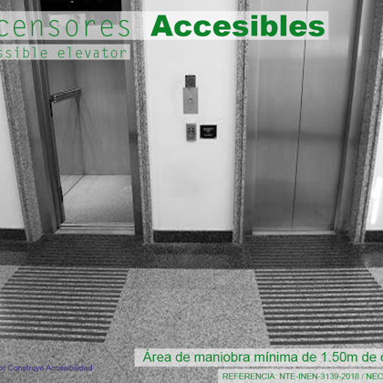 Ascensores accesibles - espacio de maniobra