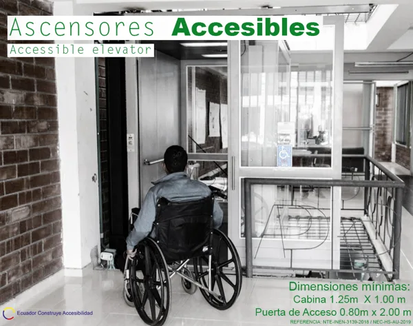 Ascensores accesibles - dimensiones