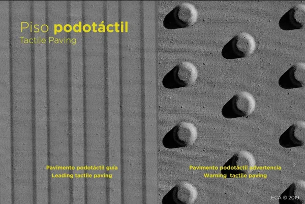 Piso podotáctil - tipos
