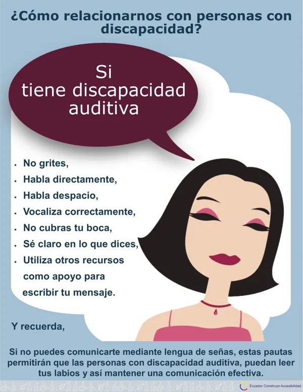 Si tiene discapacidad auditiva