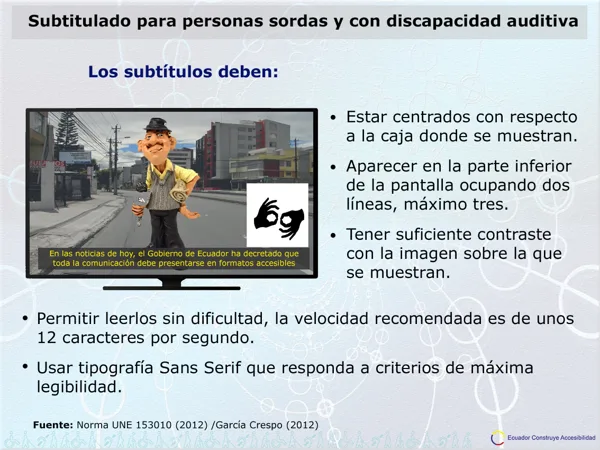 Subtitulado para personas sordas y con discapacidad auditiva